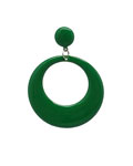 Medium Enameled Flamenco Hoop Earrings. Bottle Green 1.570€ #50034PENMEDVRDBTLL